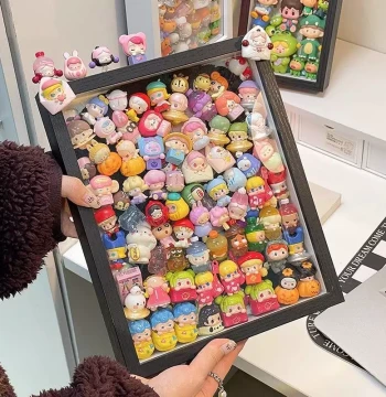 3D Hollow Display Frame for Blind Box Figures - DIY Creative Desktop Showcase for Mini Toys