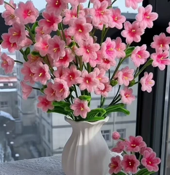 Dense Pipe Cleaner Lily of the Valley Hand-Woven Bouquet DIY Material Kit for Creative Homemade Gifts and Decor