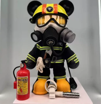 Little Cool Bear JUN Team Series - Esports Room Decor, Living Room Display, Desktop Home Ornament, Trendy Figurine