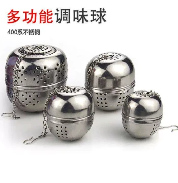 Stainless Steel Egg-Shaped Spice Infuser Ball for Soup and Stew Seasoning with Tea Filter Mesh
