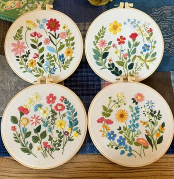 Fingertip Intangible Cultural Heritage Lu Embroidery DIY Kit, 3D Embroidery Starter Pack with Video Tutorial and Group Class