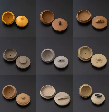Single Yixing Zisha Teapot Lid, Available in Yellow, Green, White, Purple Clay, Hanwa, Xishi, Zhongde Styles, Teapot Accessory