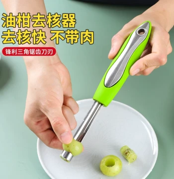 Indian Jujube and Hawthorn Pit Remover Tool, Stainless Steel Fruit Corer for Red Dates and Olives