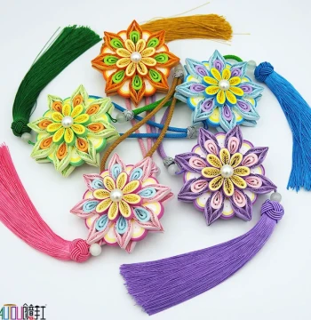 Handmade Quilling Holiday DIY Kit, Ornament Craft Set for Workshops, Team Building, Teaching, Warm-up Activities, and Car Hangings by AUTOU
