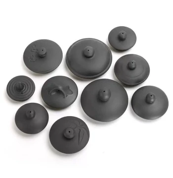 Complete Zisha Teapot Lid Accessories, Replacement Lids for Xishi Teapots, Antique-Style Lids, Compatible Lids in Purple Clay, Cinnabar Clay, and Dahongpao
