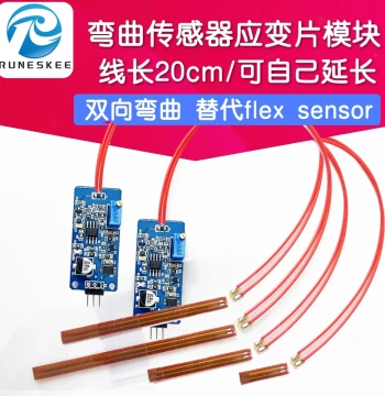 Strain Gauge Module High-Precision Bend Sensor Forward/Reverse Bending Angle Replacement for Flex Sensor