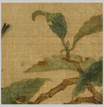 Song Dynasty Lin Chun's Loquat and Mountain Bird Painting, Fine Bird-and-Flower Art, Song Style Small Piece, Chinese Painting, High-Quality Reproduction for Decoration
