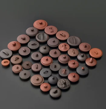 Single Price Zisha Teapot Lid Options: Purple, Cinnabar, Yellow, Green, Deep Blue Clay Tea Accessory