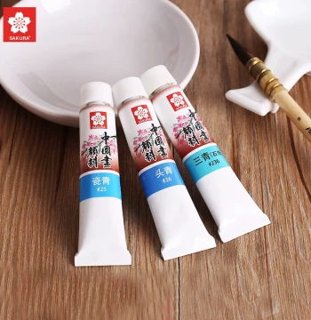 Sakura Brand Large-Capacity Single-Tube Chinese Paint - Professional Grade for Students and Artists