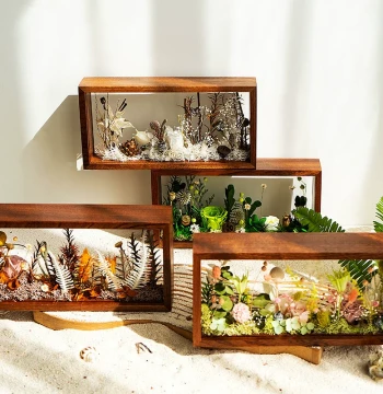DIY Handmade Photo Frame Team Building Gift Preserved Flower Dried Flower Display Material Kit Warm-up Salon Solid Wood Activity Gift