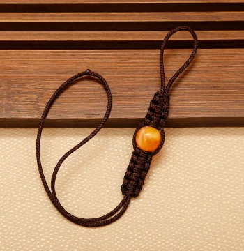 Hand-Woven Zisha Teapot Lid Anti-Drop Rope Agate Bead Teapot Tie Tea Ceremony Accessory Palace Style Teapot Cord