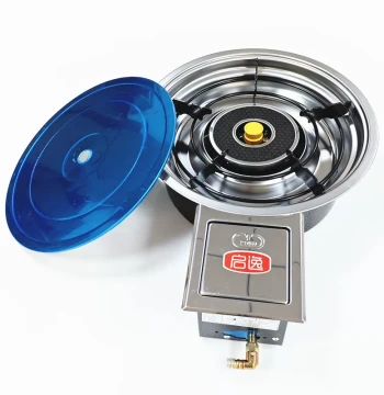 Enamel Burner Head Infrared Energy-Saving Korean Hot Pot Stove, Embedded Gas Stove, LPG Hot Pot Burner, Commercial Luxury Model