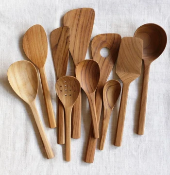 Japan Meister Hand Teak Spatula and Serving Spoon - Multi-functional Ladle and Rice Scoop for Home Kitchen