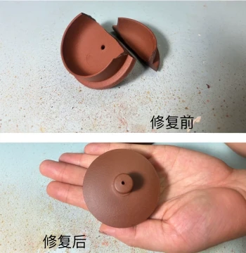 Handmade Yixing Zisha Teapot Restoration: Invisible Lid Repair, Crack Filling, Kintsugi, Metal Stapling, Silver Wrapping, and Rim Leveling