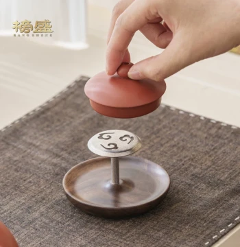 Pure Titanium Lid Rest for Zisha Teapots and Gaiwans - Handcrafted New Chinese Style Premium Tea Accessory