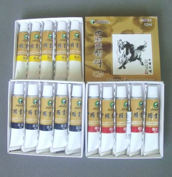 Authentic Marie's Chinese Painting Pigment 12ml Single Color (5-Pack) - Shanghai Brand for Ink Wash, Fine-Brush Flower-and-Bird Art