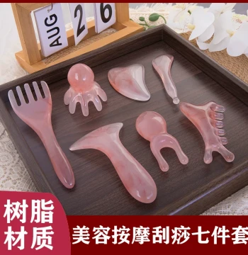 Complete Wellness Tool Set! Facial Beauty Meridian Scraping Stick, Eye Area Meridian Octopus Massager Comb, and Massage Device
