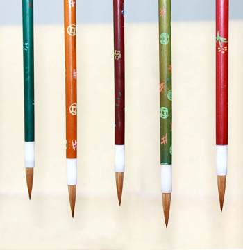 Japanese-Style Wolf Hair Small Regular Script Calligraphy Brush for Flower Language, Fine Line Drawing, and Traditional Chinese Painting of Landscapes, Flowers, and Birds - Free Shipping
