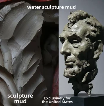 Art Academy Teaching Water-Based Sculpture Clay - Gray Mud for Student DIY Handcraft Classes and Clay Modeling Materials