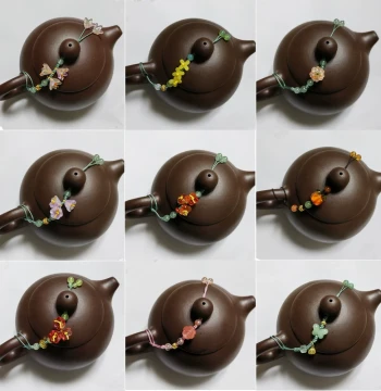 Teapot Cord Xishi Pot Lid Anti-Drop Rope Tea Set Protection Line Pendant Zisha Pot Lid String Handle