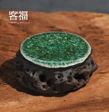 Kefu Handcrafted Taihu Stone Lid Rest, Solid Lid Holder for Gongfu Tea Sets, Zisha Teapots, Gaiwan, and Ceramic Pots