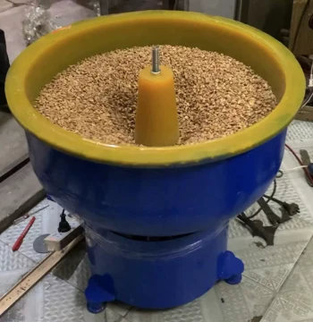 Vibratory Tumbling Polishing Machine for Jade and Collectibles, Vibration Barrel Polisher for Grinding and Finishing