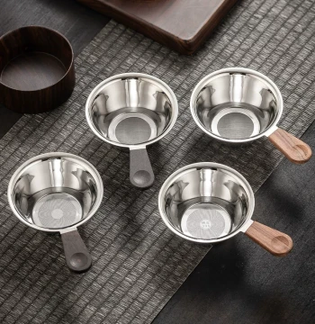 304 Stainless Steel Tea Strainer, Fine Mesh Filter for Tea Leaves, Fair Cup Sieve, Ultra-Fine Tea Infuser Accessory
