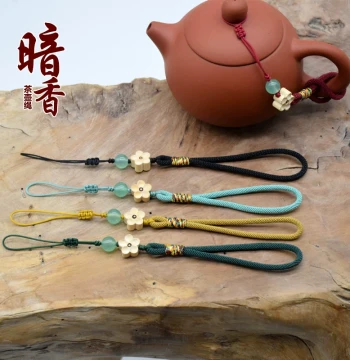 Handwoven Plum Blossom Teapot Lanyard, Universal Anti-Drop Cord for Zisha Teapot Lids, Gongfu Tea Ceremony Xishi Pot Strap
