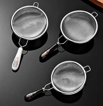 Tea Strainer 304 Stainless Steel Double-Layer Fine Mesh Tea Filter for Kung Fu Tea Sets, Tea Infuser and Separator