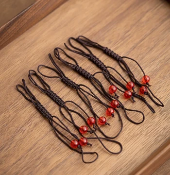 Hand-Woven Anti-Drop Cord for Zisha Teapots: Premium Thickened Lid String for Kung Fu Tea Sets