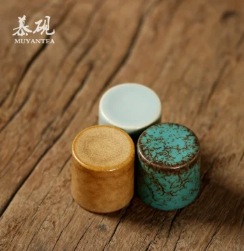 Muyan Japanese Minimalist Lid Rest for Tea Ceremony Kung Fu Tea Set, Tea Pet Lid Holder for Zisha Teapot and Gaiwan Ceramic Lid Stand