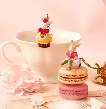 Blanbunny Tea Infuser and Strainer, Cute Dessert-Shaped Pendant Stainless Steel Tea Filter for Home Use