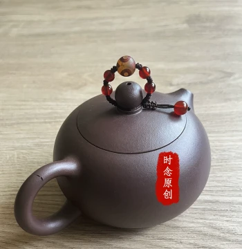Premium Heat-Resistant Knob for Yixing Clay Teapot Lids, Handwoven Silver Top Bead Decoration