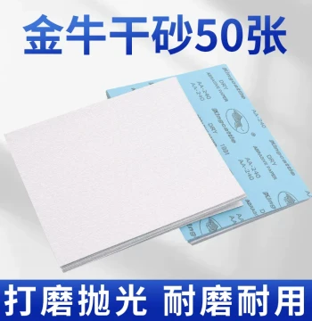 Jinniu Dry Sandpaper for Wall and Wood Polishing, Durable Abrasive Tool for Crafts