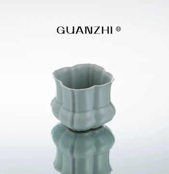 Guanzhi Sky Blue Ru Kiln Small Tea Wash, Household Ceramic Brush Washer, Water Vessel, Storage Bowl, Jian Shui, Kung Fu Tea Set Accessory