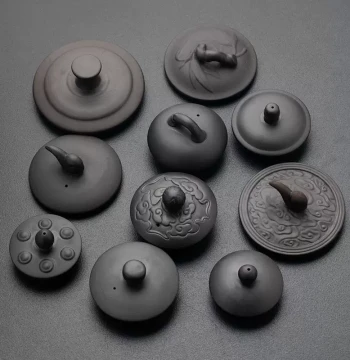 Replacement Zisha Teapot Lid - Single Cover for Home Use, Available in Purple Clay, Xishi, Dragon Handle, and Bamboo Styles