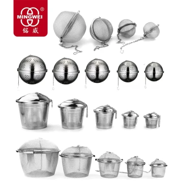 304 Stainless Steel Tea Strainer, Tea Leaf Filter, Ball Infuser for Flower Tea, Kitchen Seasoning, Braising, and Soup Making