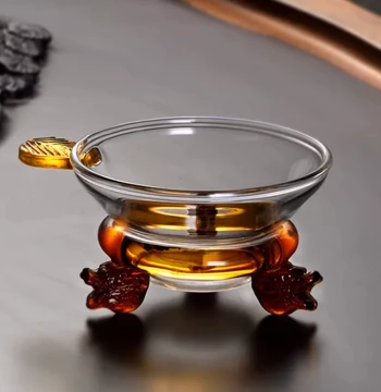 Glass Tea Strainer, Stainless Steel Filter Mesh, Tea Separator, Fair Cup Funnel, Integrated Heat-Resistant Kung Fu Tea Ware
