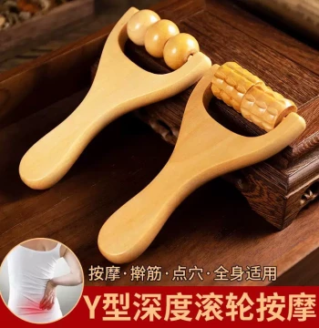 Solid Wood Roller Massager for Meridian Clearance - Universal Full-Body Rolling Tool for Arms, Fingers, and Legs