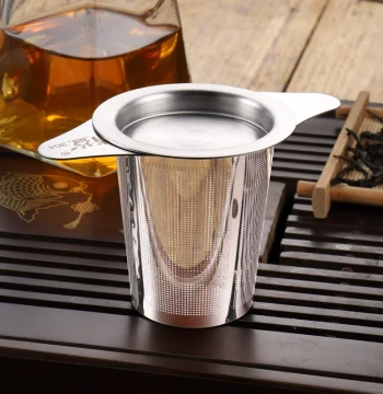 304 Stainless Steel Tea Strainer Accessory – Creative Double-Ear Tea Leaf Filter for Brewing, Tea Mesh Funnel