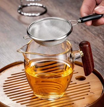 Stainless Steel Tea Strainer, Creative Woven Design, Kung Fu Tea Accessory, Japanese Style Tea Filter Mesh