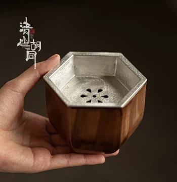 Qingshan Hutong Tin-Lid Jian Water Handmade Ceramic Dry-Tea Table Tea Waste Bin Vintage Kung Fu Tea Set Accessory