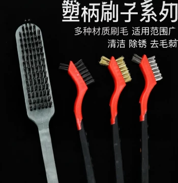 YATO Wire Brush with Long Handle for Rust Removal, Polishing, and Cleaning Collectibles