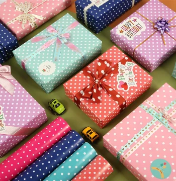 Polka Dot Book Cover Wrapping Paper: Small Dots, Fresh Style Stationery Book Covers, Kraft Paper Sheets, Wallpaper, and Flower Wrapping Paper