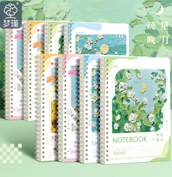 Mengjin Notebook New High Aesthetic Extra Thick Student Special Minimalist Instagram Style Series Classroom Notes Exam