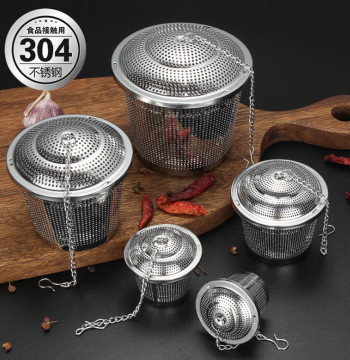 Tea Strainer Tea Filter 304 Stainless Steel Tea Leaf Filter Seasoning Ball Soup Brewing Ball Tea Bag Maker Tea Infuser Brewing Tea Utensils