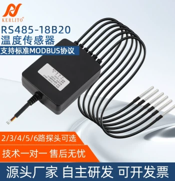 Multi-Channel Temperature Acquisition Communication Module RS485 Temperature Sensor with 18B20 Probe Transmitter Serial Logger