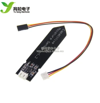 Capacitive Soil Moisture Sensor, Corrosion Resistant, Wide Voltage Operation, Includes Cable