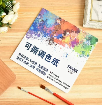 Disposable Tear-Off Palette Paper, Watercolor Oil Painting Acrylic Paint Large Size Double-Sided Color Testing Paper