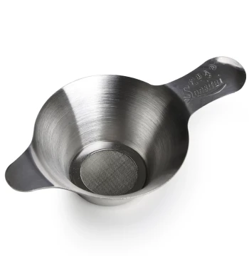 Songsitai High-Density Double-Layer Stainless Steel Tea Strainer with Thickened Funnel - Tea Ceremony Accessory